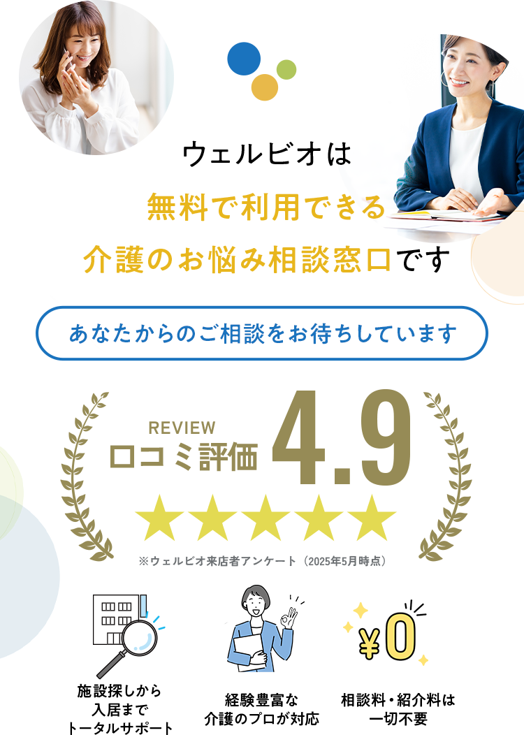 ウェルビオは無料で利用できる介護のお悩み相談窓口です あなたからのご相談をお待ちしています