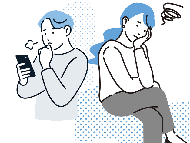 介護の悩みの具体例を示すイラスト